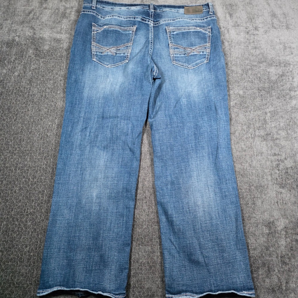 BKE Seth Straight Leg Bootcut Jeans Mens 40x30 Blue Medium Wash Stretch Rodeo